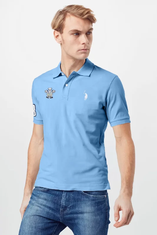 Weekend Deal Polo Republica Men's Pony & Three Feathers Embroidered Short Sleeve Polo Shirt Weekend Deal Polo Republica Men's Pony & Three Feathers Embroidered Short Sleeve Polo Shirt