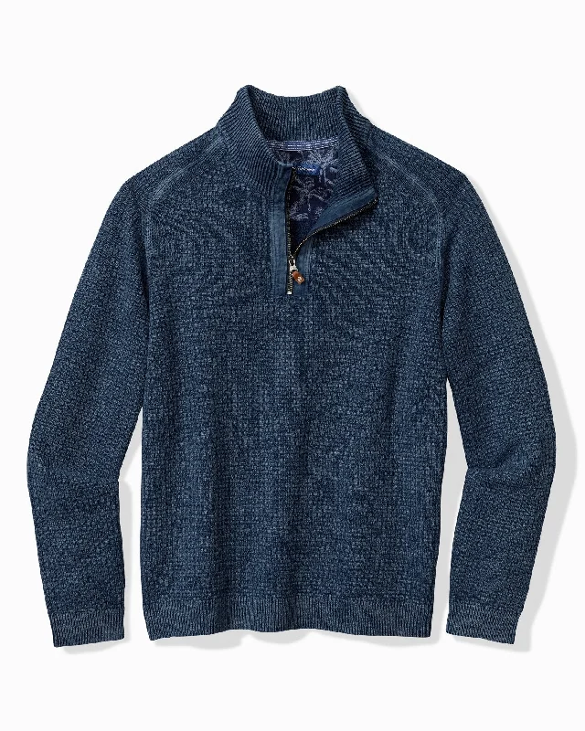 Hurry In Tommy Bahama Sunbreak Half-Zip Sweater Coastline Blue