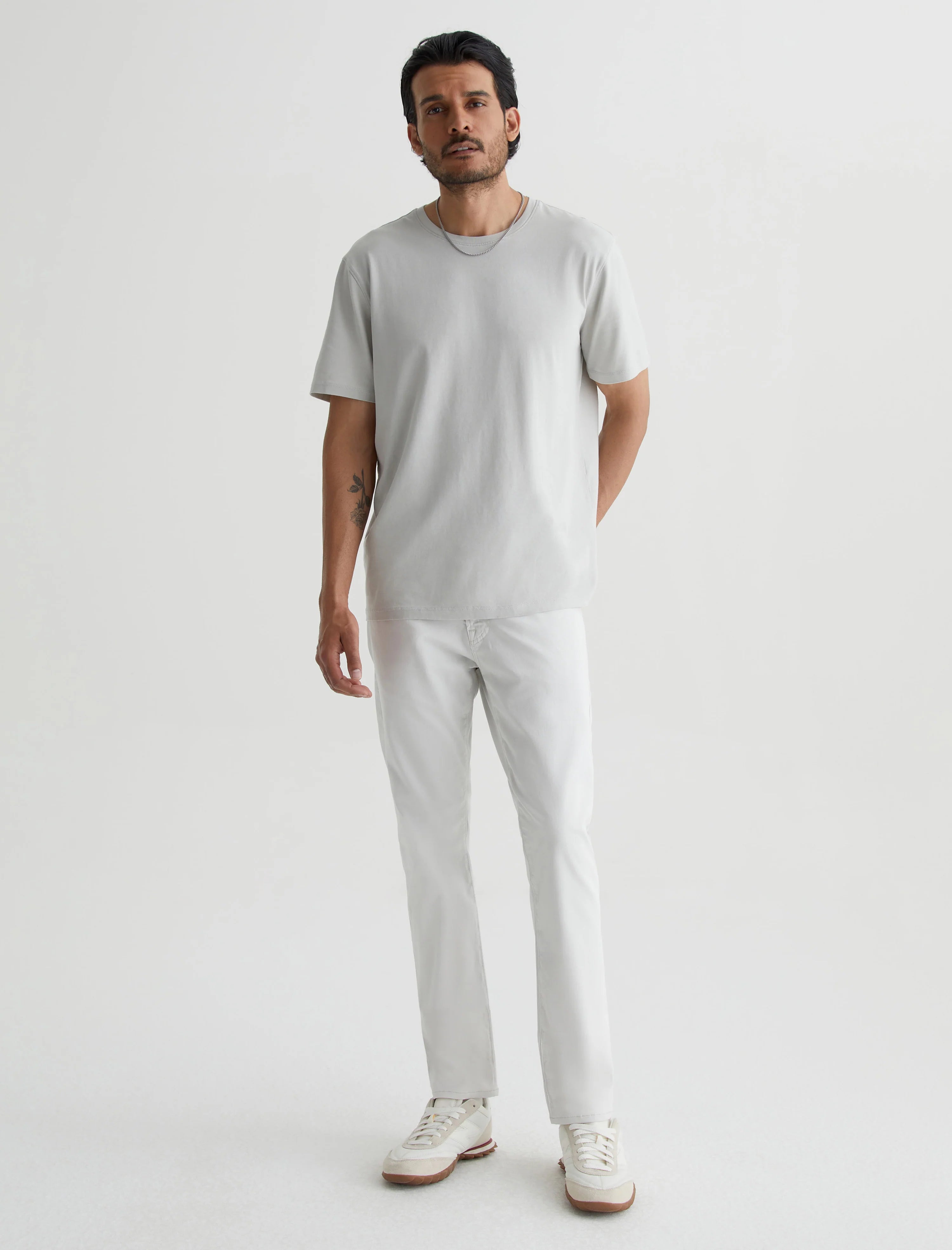 Bargain Prices Sulfur Silver Smoke (Oyster) Sueded Tellis Modern Slim Fit Pants - AG Jeans