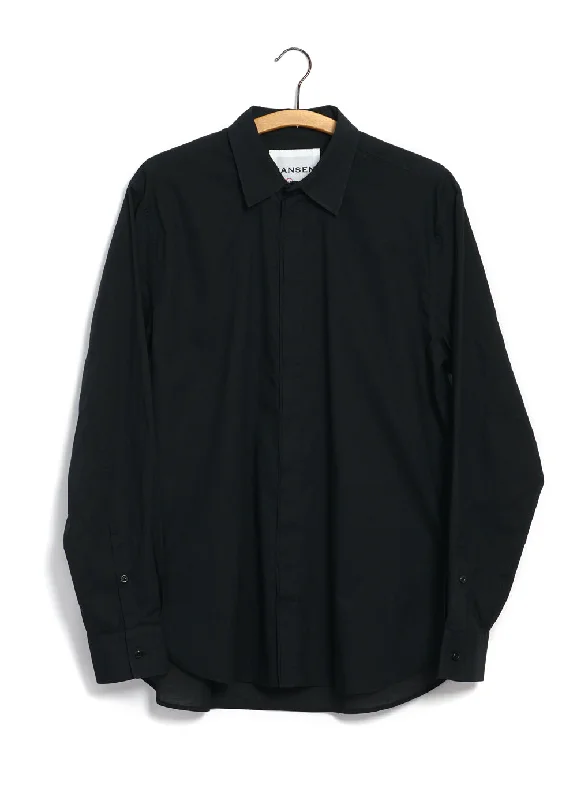 Weekend Savings Galore MATTHEUS 29-43-2 | Concealed Placket Shirt | Black