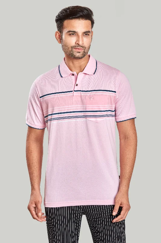 Chest Stripe Jersey Polo