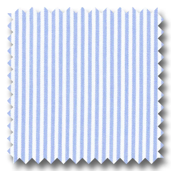 Incredible Offers White with Light Blue Bengal Stripe Pinpoint - Custom Dress Shirt