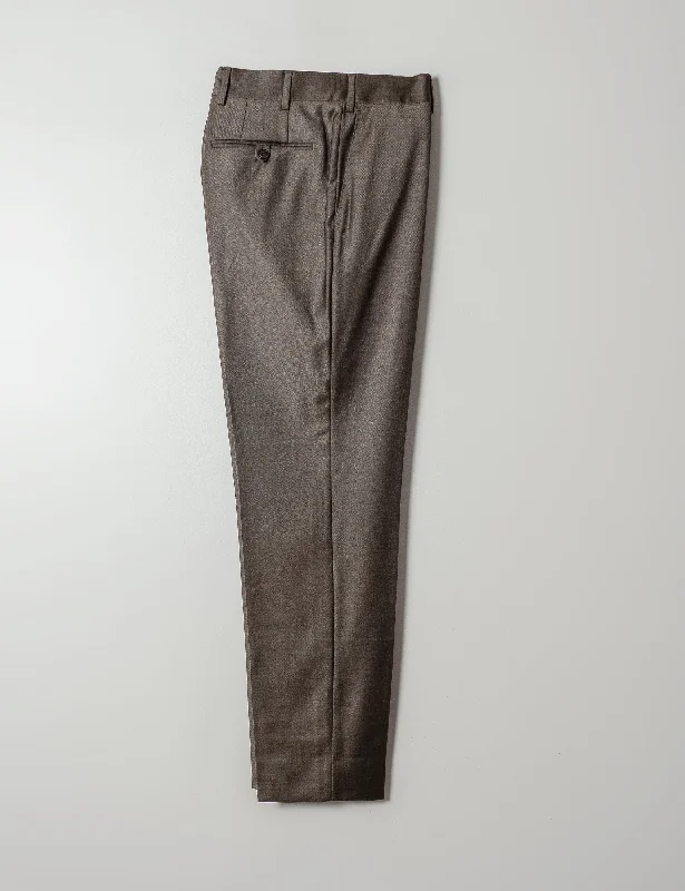 Weekend Discounts to Enjoy BKT50 Tailored Trousers in Wool Sharkskin - Muted Brown