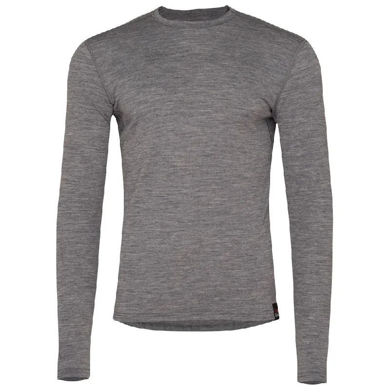 Mens Merino 180 Long Sleeve Crew (Charcoal)