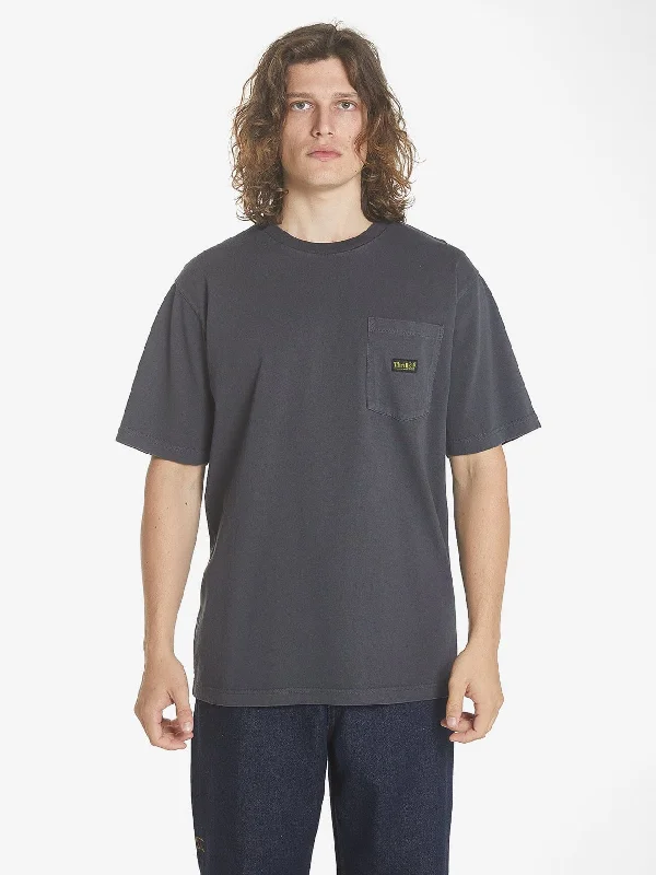 Reduced Rates Thrills Union Oversize Fit Pocket Tee - Dark Charcoal