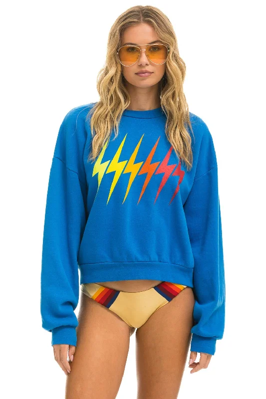 Mega Deal BOLT GRADIENT RELAXED CREW SWEATSHIRT - OCEAN // RAINBOW