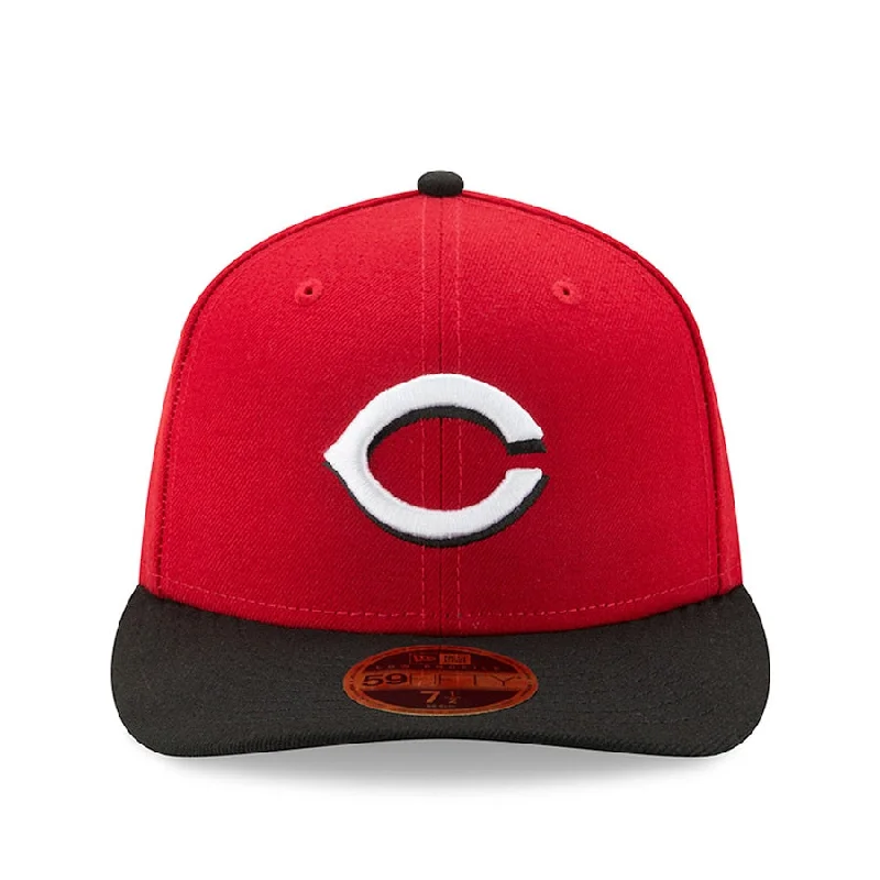 Now Available Cincinnati Reds New Era Red/Navy Road Authentic Collection On-Field Low Profile 59FIFTY Fitted Hat-RED/BLACK