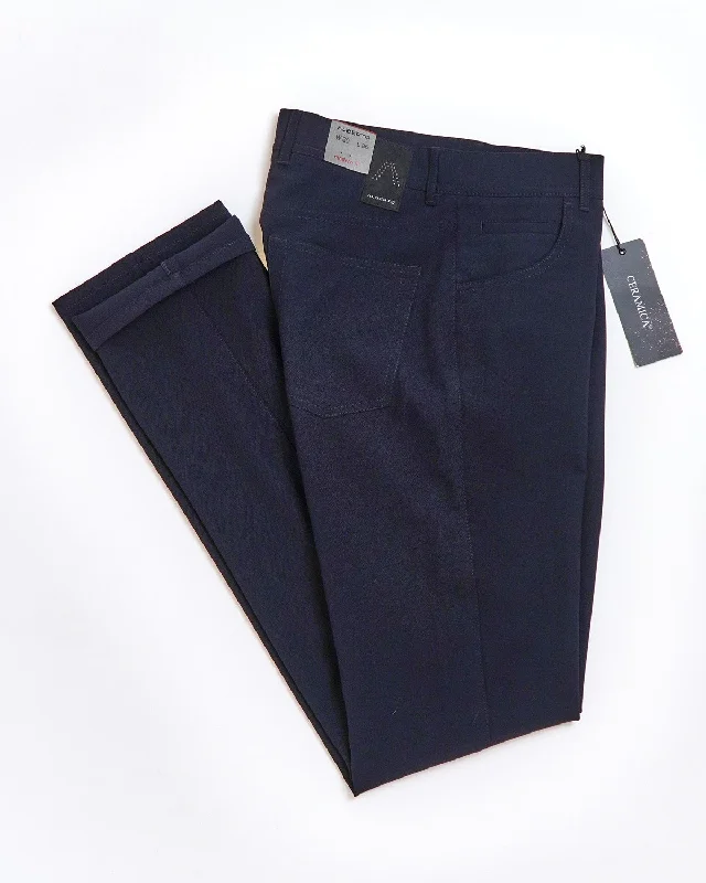 Navy 'Stone' Modern Fit Ceramica 5 Pocket Tech Dress Pants