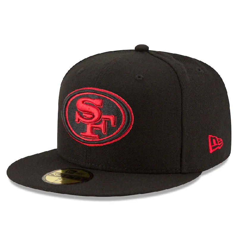 New Arrival San Francisco 49ers New Era Alternate Logo Omaha 59FIFTY Fitted Hat - Black
