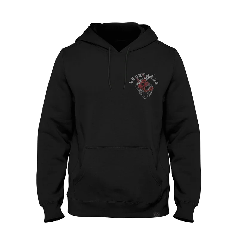 Act Fast Brushed Ninja Samurai Heavyweight Hoodie [BLACK]