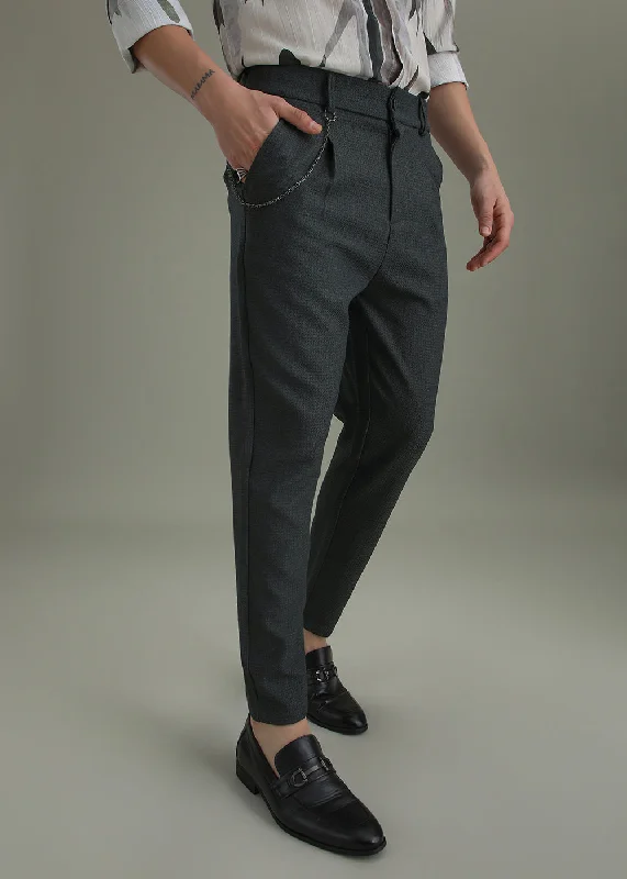 Massive Deals Dark Grey Textured Korean Pant