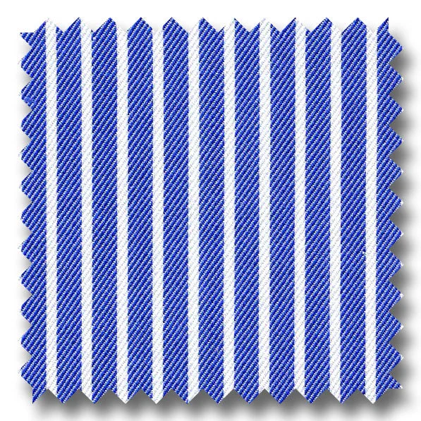 Weekend Bargains Galore Blue Stripe 2Ply Twill - Custom Dress Shirt