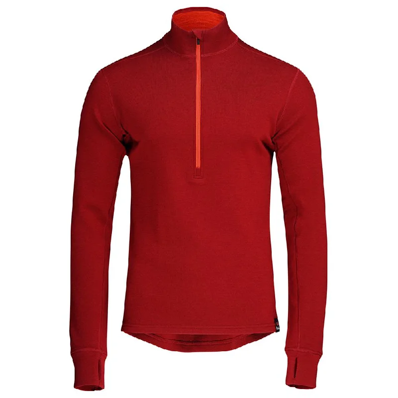 Weekend Discounts to Grab Mens Merino 320 Long Sleeve Half Zip (Red/Orange)