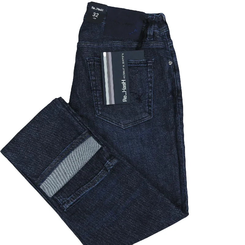 Mid Blue Rubens Power-Stretch Slim Fit Japanese Denim - Re-Hash