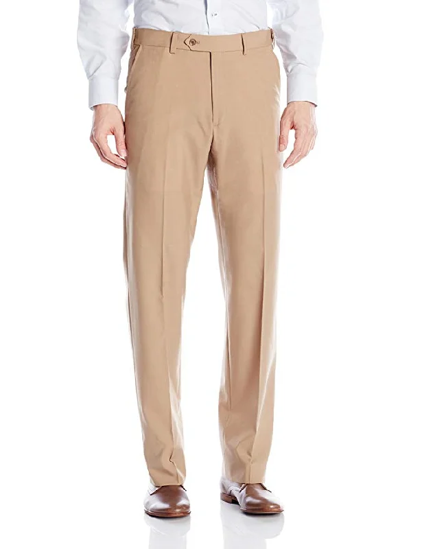 While Supplies Last Palm Beach Wool/Poly Camel Flat Front Expander Pant Big and Tall