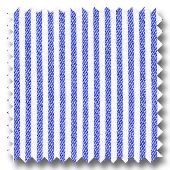 Weekend Steals Await Blue Stripe 2Ply Twill - Custom Dress Shirt