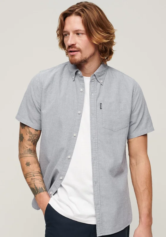 Limited Time Discount Superdry Vintage Oxford Short Sleeve Shirt, Navy