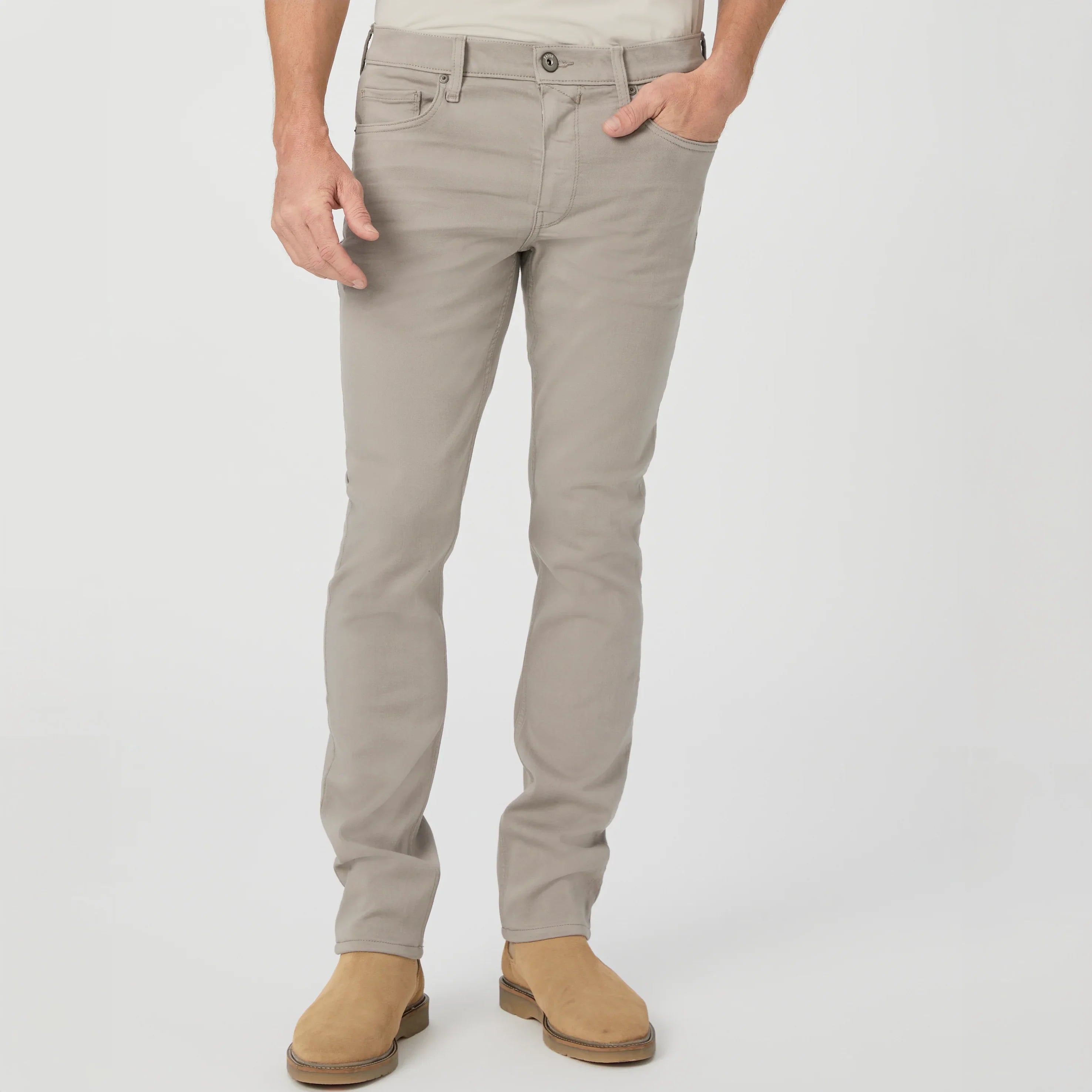 Lennox - Silver Pearl - Slim Fit Five Pocket Jean - PAIGE