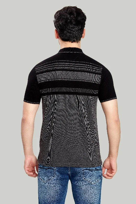 Midnight Sale Bird eye Chest Stripe Polo