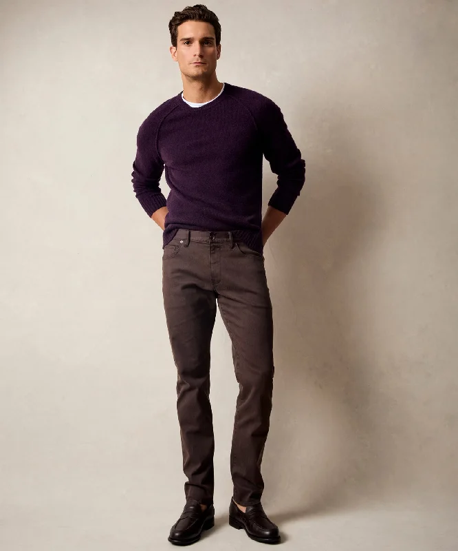 Slim Fit 5-Pocket Chino in Espresso Bean