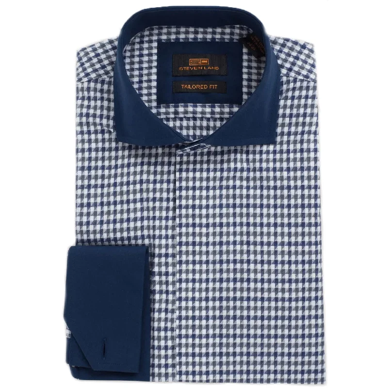 Weekend Bargains to Cherish STEVENLAND Jago Dress Shirt | French Cuff & Spread Collar /Ds325 Weekend Bargains to Cherish STEVENLAND Jago Dress Shirt | French Cuff & Spread Collar /Ds325