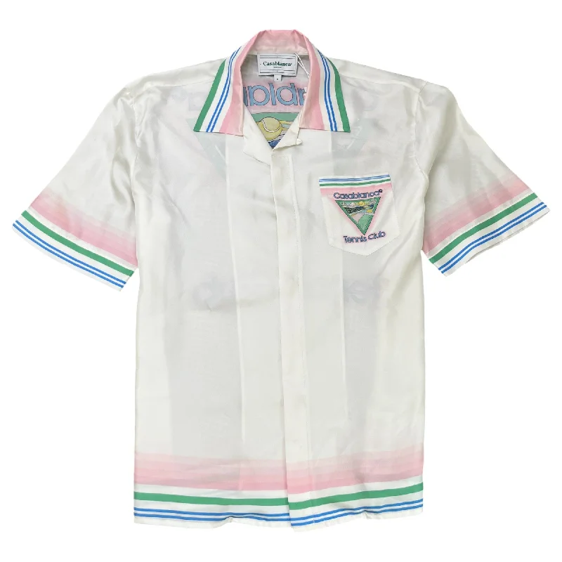Super Sale Men's Tennis Club Logo Shirt White Size M