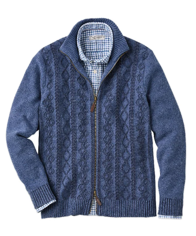 Best Deals Plaited Merino Wool Full-Zip Cable Cardigan