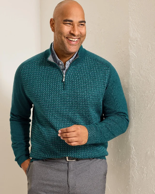 Savings Bonanza Tommy Bahama Coastal Shores Half Zip Sweater Seaway
