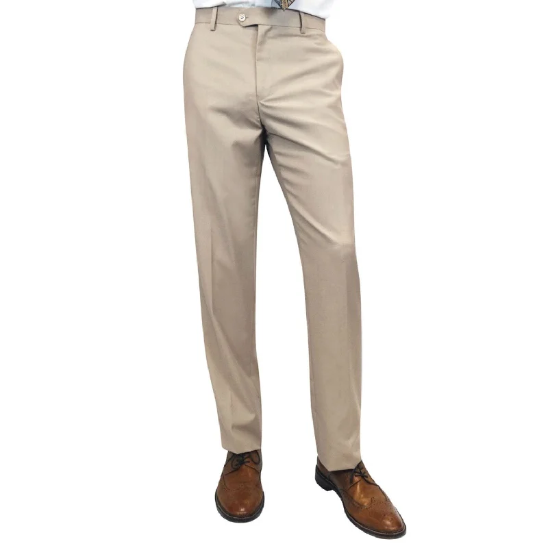 Stylara Collection: Tan Slim Fit Flat Front Pants