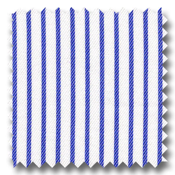 Weekend Specials Just for You Blue Stripe 2Ply Twill - Custom Dress Shirt