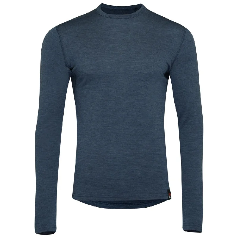 Mens Merino 180 Long Sleeve Crew (Denim)