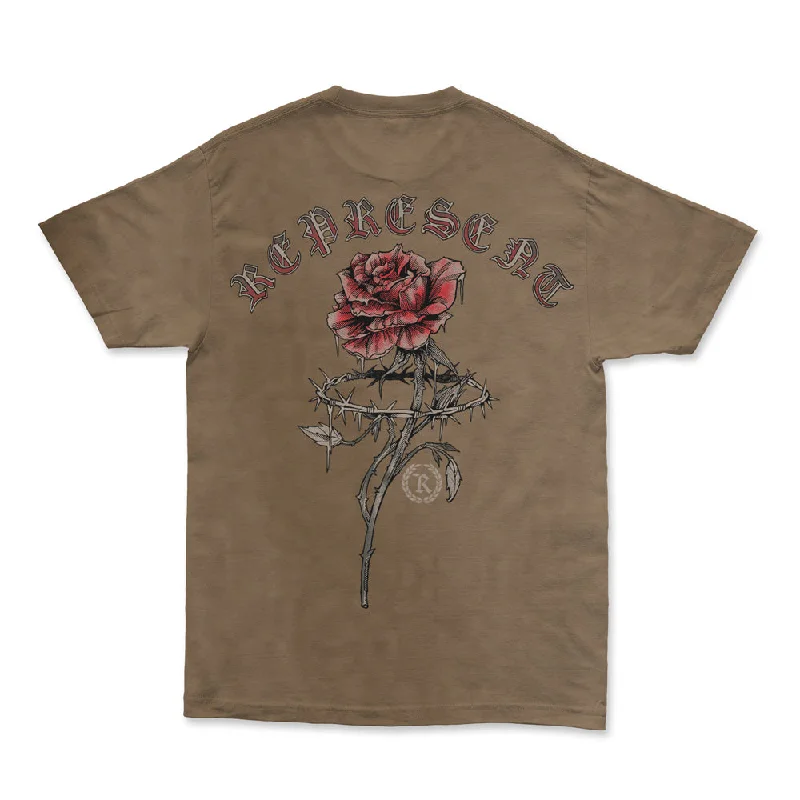 Bargain Alert Barbed Rose Heavyweight Tee [FADED BROWN] V-DAY DROP