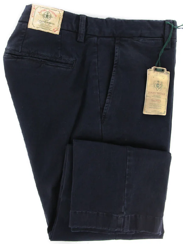 Luigi Borrelli Navy Blue Pants – Size: 38 US / 54 EU