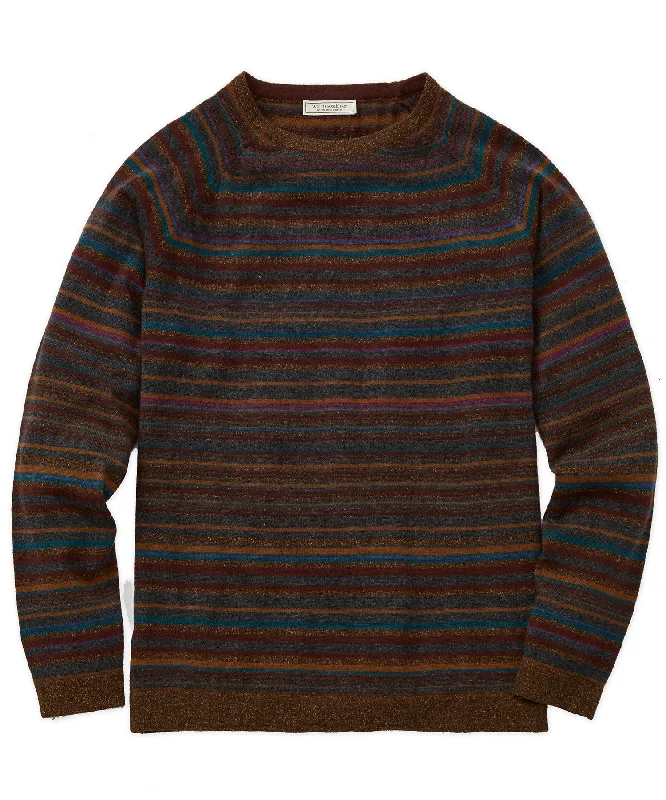 Great Deals Cashmere Blend Multi-Stripe Crew Sweater