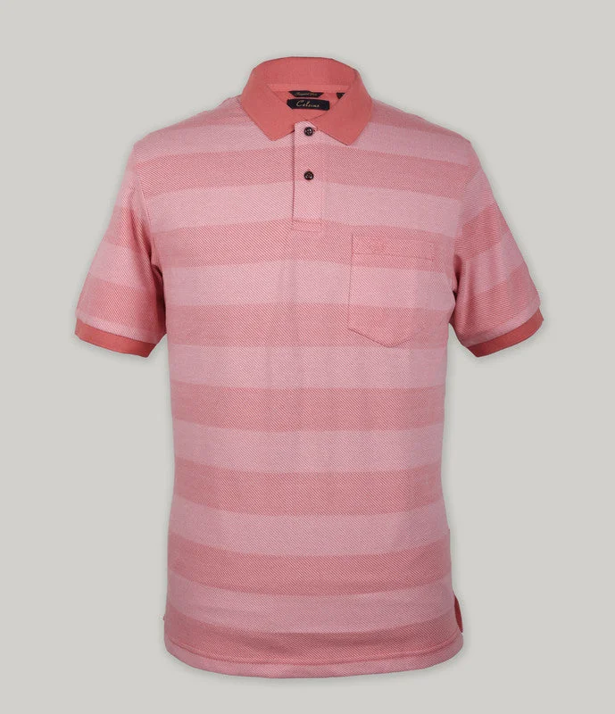 Closeout Stripe Pique Polo