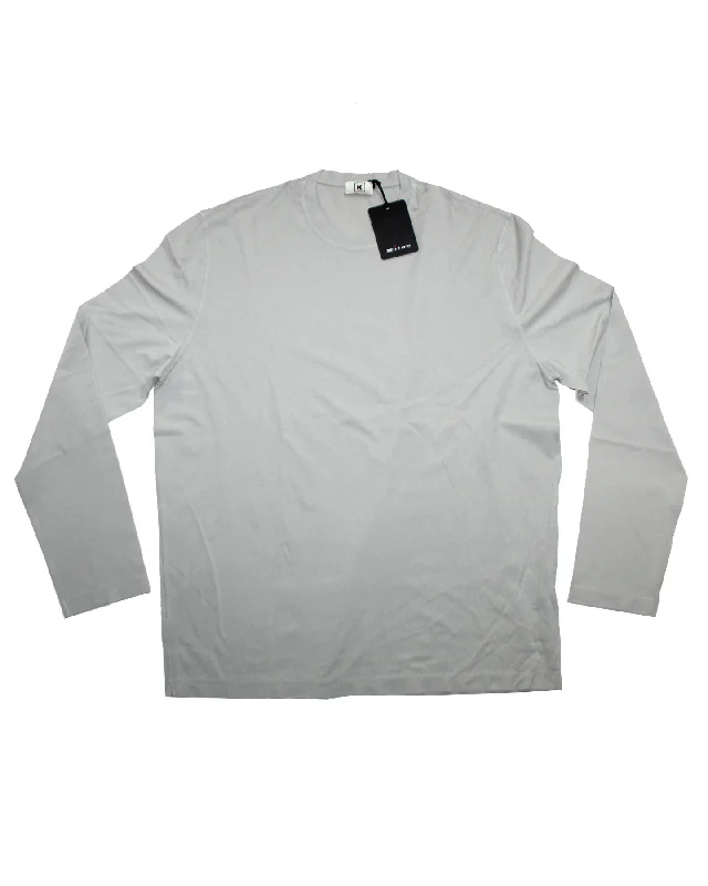 Weekend Savings Fiesta Kired Kiton Longsleeve T-Shirt Gray Crêpe Cotton EU 50/ M SALE Weekend Savings Fiesta Kired Kiton Longsleeve T-Shirt Gray Crêpe Cotton EU 50/ M SALE