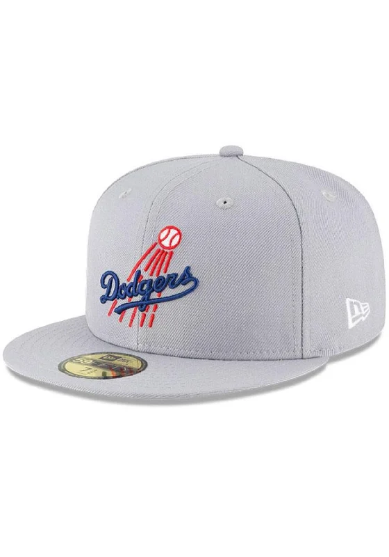 Closeout Deal Los Angeles Dodgers Cooperstown 59FIFTY Fitted Hat-grey