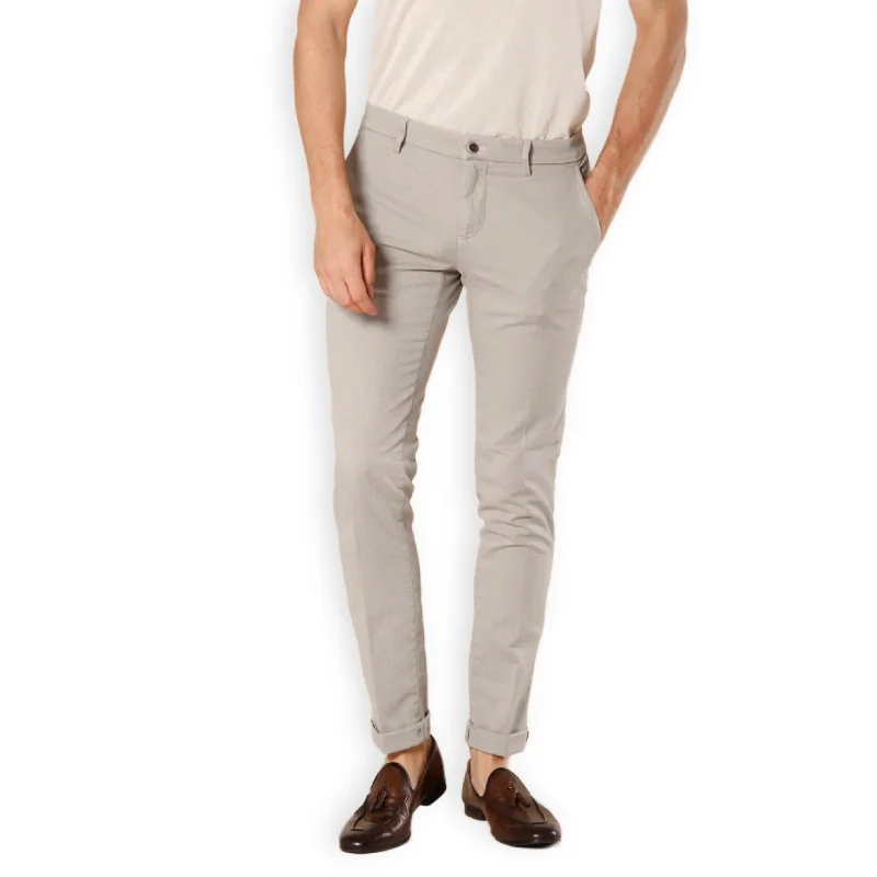 Daily Special Gray Houndstooth Pattern Cotton-Stretch Milano Style Chino - Mason's