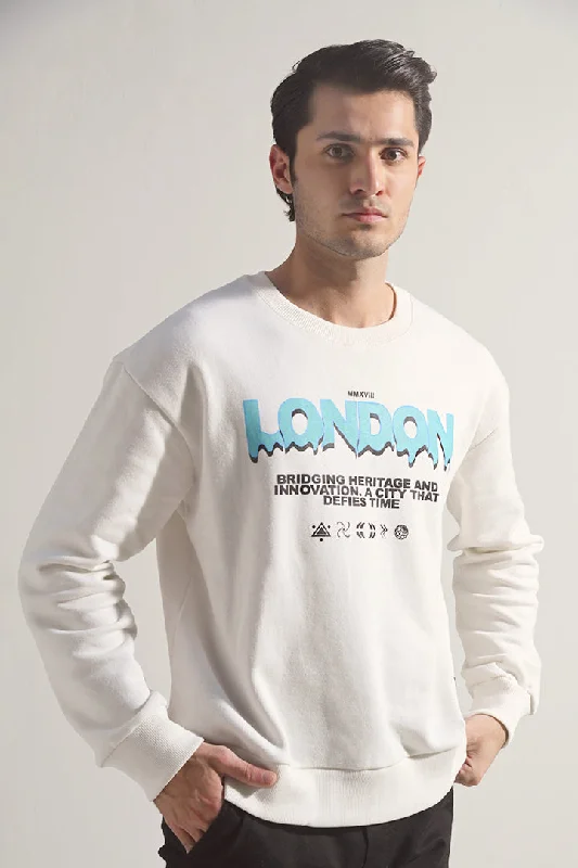 Oversized Graphic Sweatshirt - White