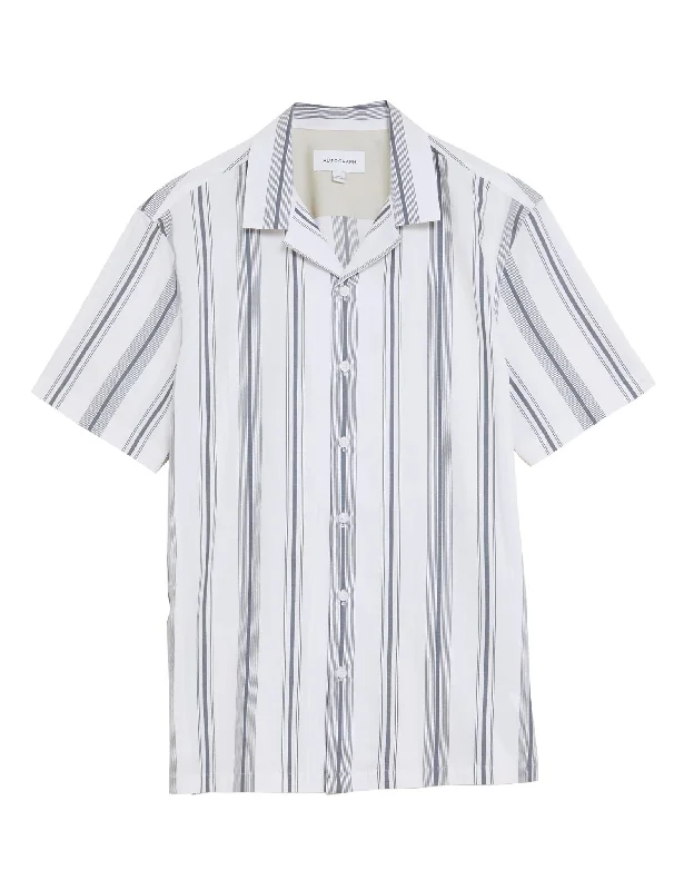 Super Deal Pure Cotton Striped Revere Shirt
