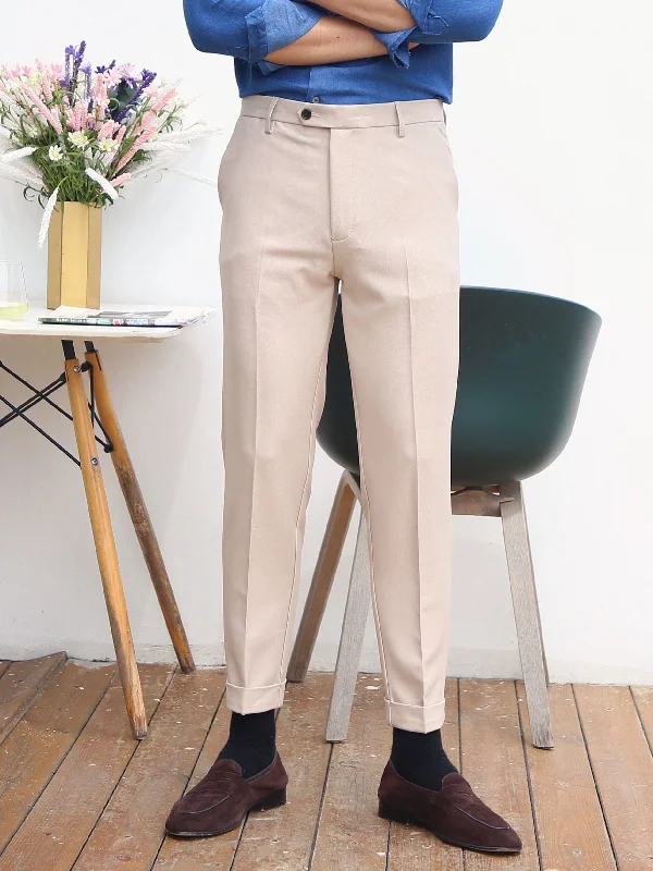 Men's Solid Color Business Casual Slim Straight Pants