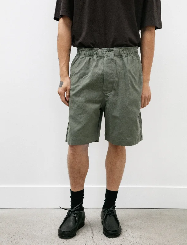 MHL Pull Up Shorts Cotton Hemp Uniform Green