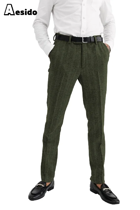 Men's Herringbone Trousers