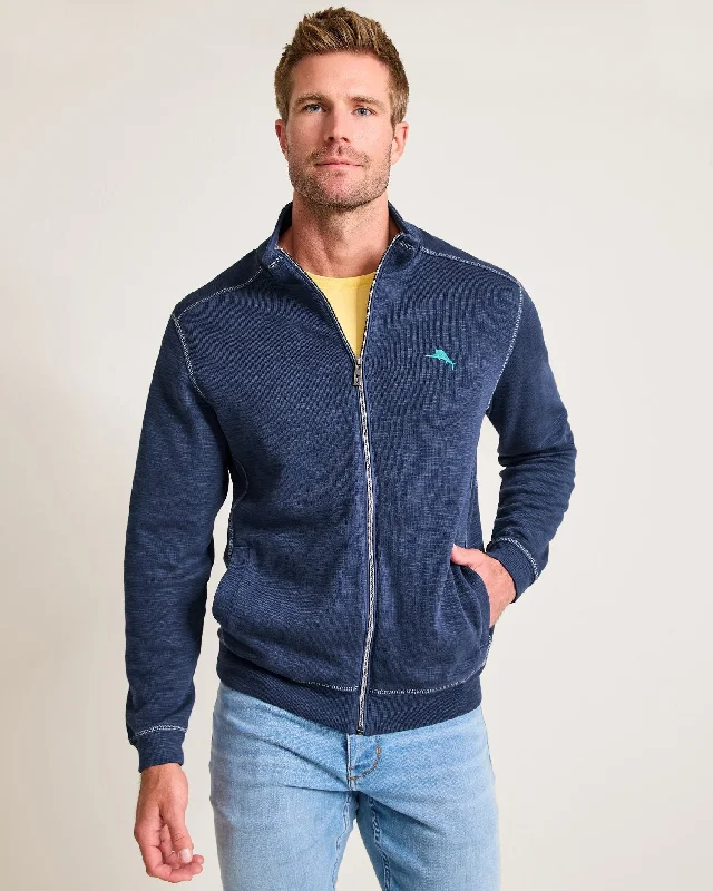 Quick Sale Tommy Bahama Tobago Bay Full Zip Jacket Island Navy