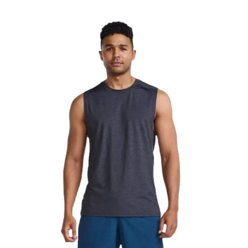 2XU Motion Tank India Men's T-Shirt (Ink/Black)