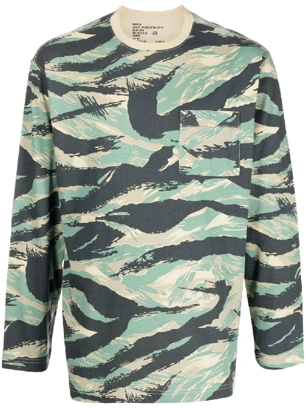 Weekend Discounts Worth Grabbing Adstract-Print Long-Sleeve T-Shirt