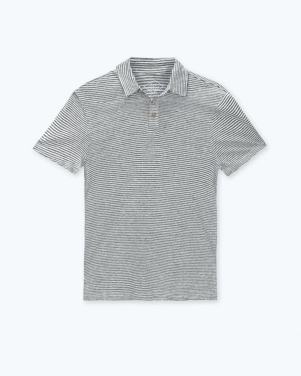Today's Special Alex Crane Lines Knit Linen Polo Shirt