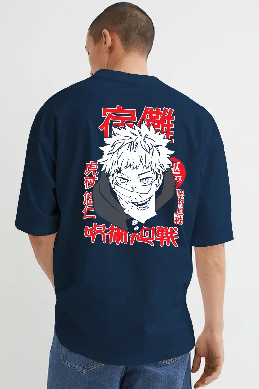 Clearance Sale Anime T. Blue Oversized T-Shirt