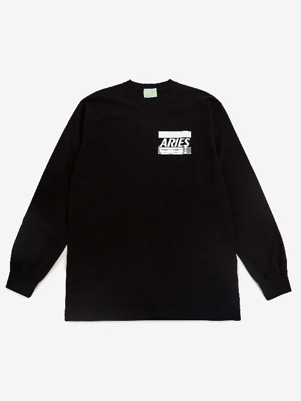 Aries Credit Card Long Sleeve T-Shirt - Black