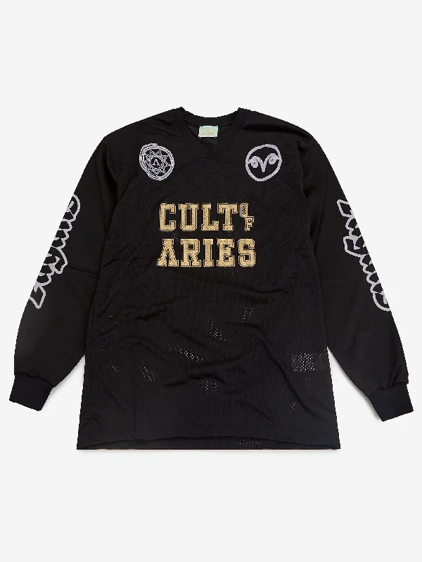 Aries Cult Leader Airetx Long Sleeve T-Shirt - Black